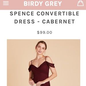 NWT Birdy Grey Spence convertible dress - Cabernet